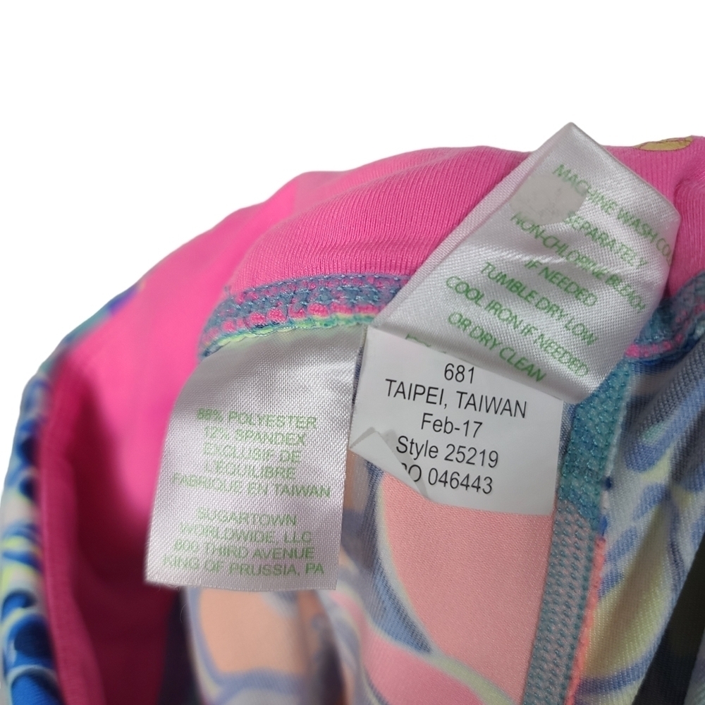 Lilly Pulitzer Luxletic Blue Pink Green Orange Colorful Leggings XS - Picture 8 of 8